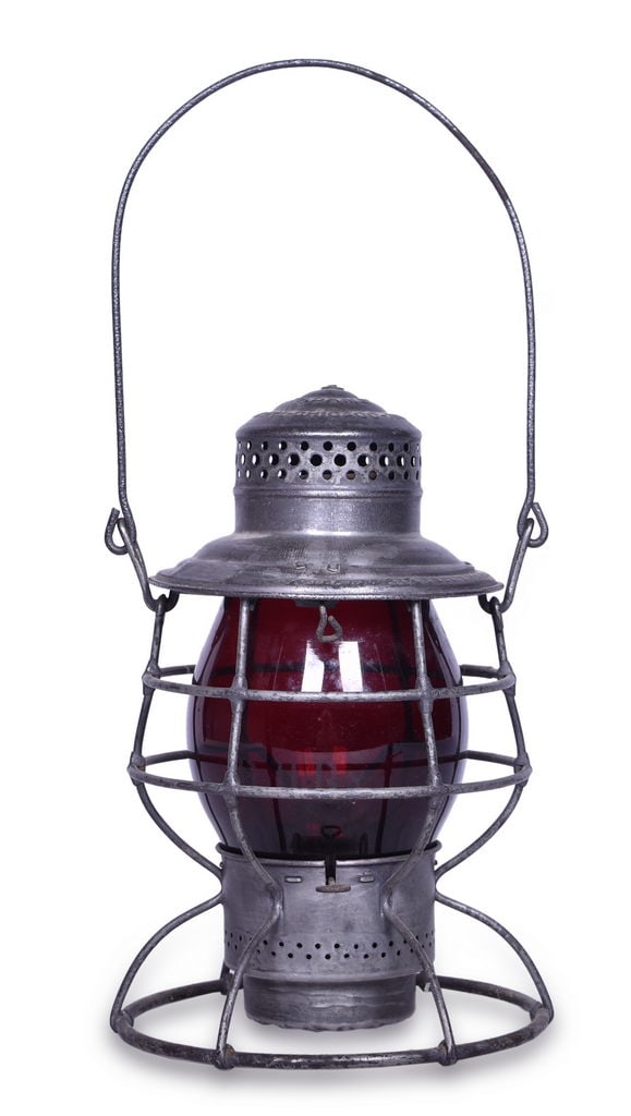 Adams & Westlake "The Adams" Dayton Union Railway Marker Lamp w/ Etched Red Globe (1 of 5)