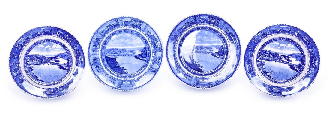 Four Baltimore & Ohio Railroad China Centenary Harper's Ferry Plates (1 of 5)