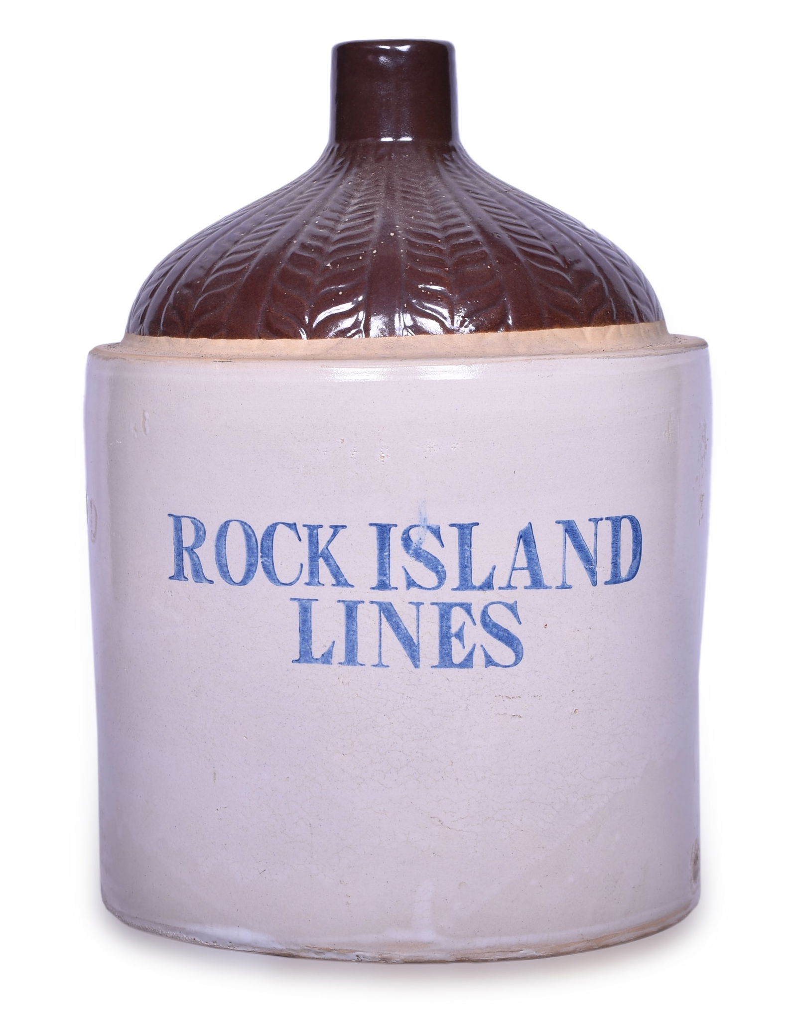 Rock Island Lines Railroad Stoneware Jug (1 of 3)