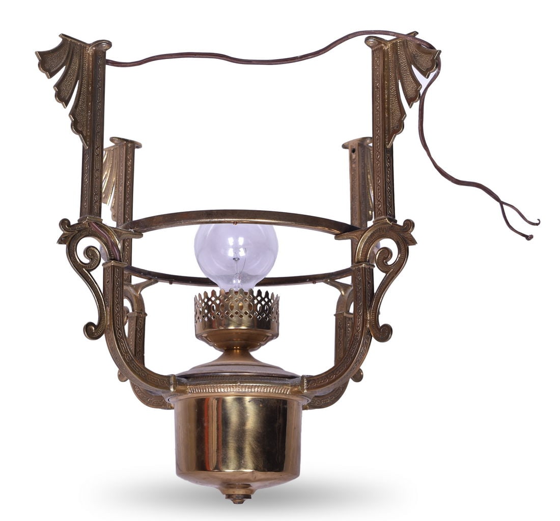 Williams & Pace Ornate 1800's Brass Railroad Passenger Car Chandelier (1 of 5)