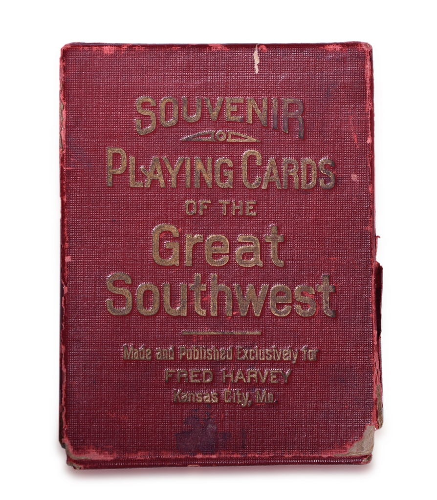 Fred Harvey Railroad Souvenir Playing Cards of the Great Southwest - Indians and Train No Smoke (1 of 2)