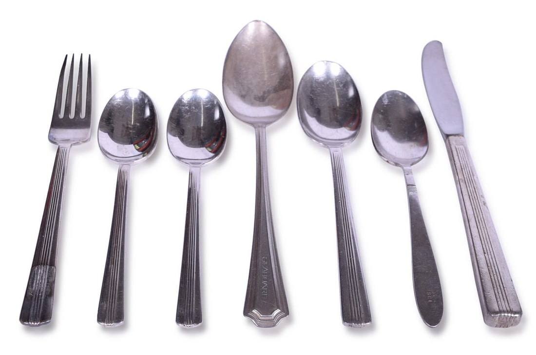 Seaboard Coast Line Railroad Flatware - Century Spoons, Knife, Fork, and Serving Spoon (1 of 3)