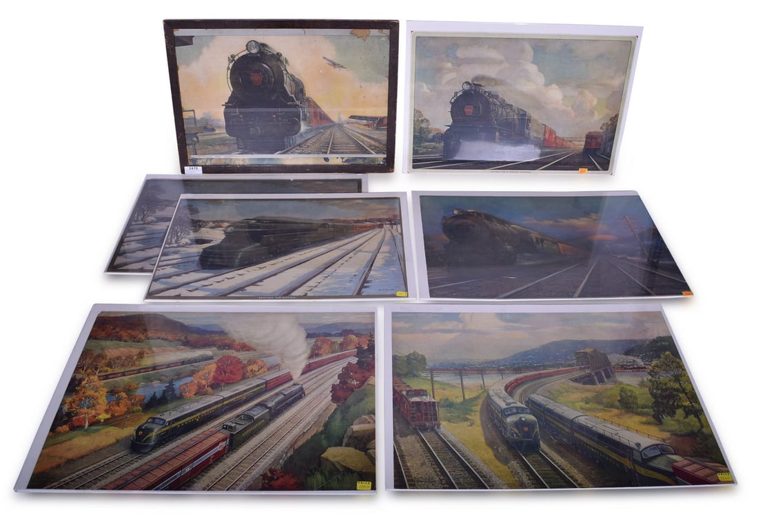 Seven Pennsylvania Railroad Calendar Print Tops by Griff Teller (1 of 4)