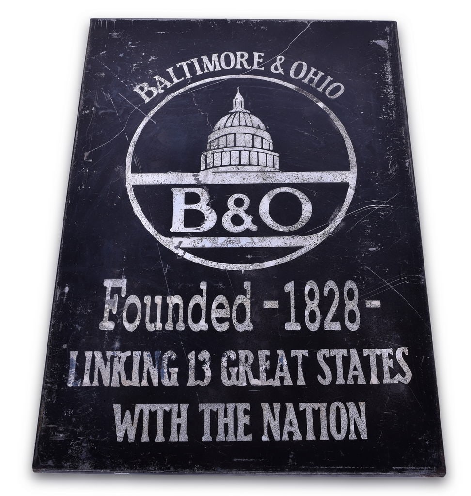 Baltimore and Ohio Railroad Metal Painted Sign (1 of 1)