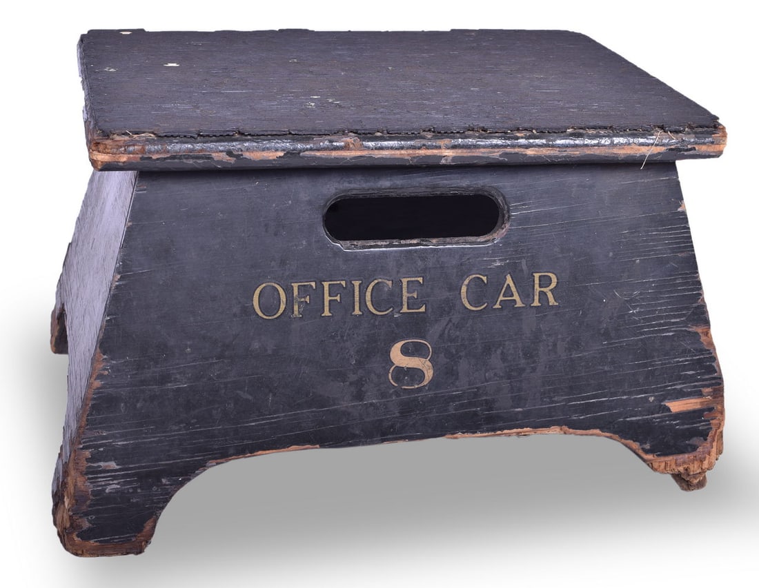 Illinois Central Office Car #8 Wooden Railroad Passenger Car Step Box (1 of 4)