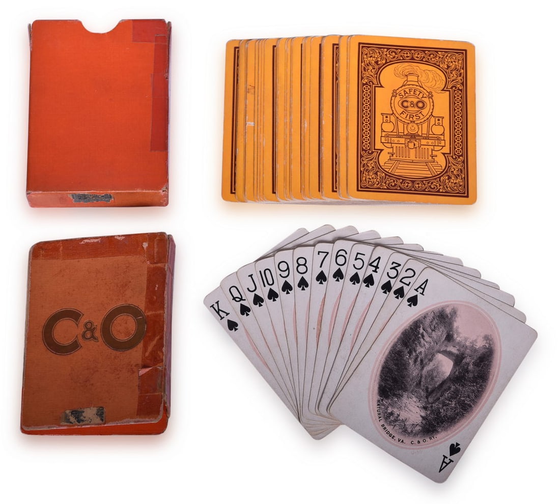 Chesapeake & Ohio Railroad Souvenir Playing Card Deck Safety First Circa 1910 (1 of 3)