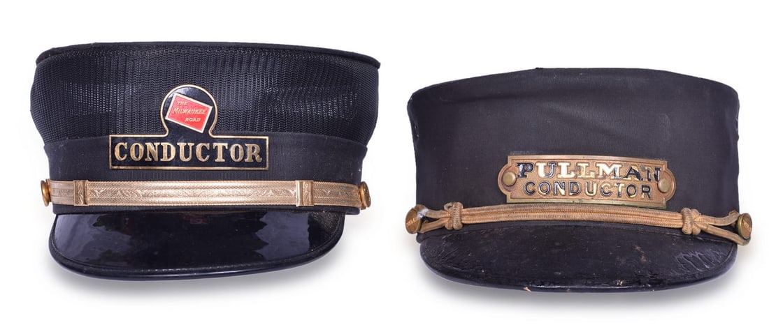 Milwaukee Road and Pullman Railroad Conductor Caps (1 of 5)