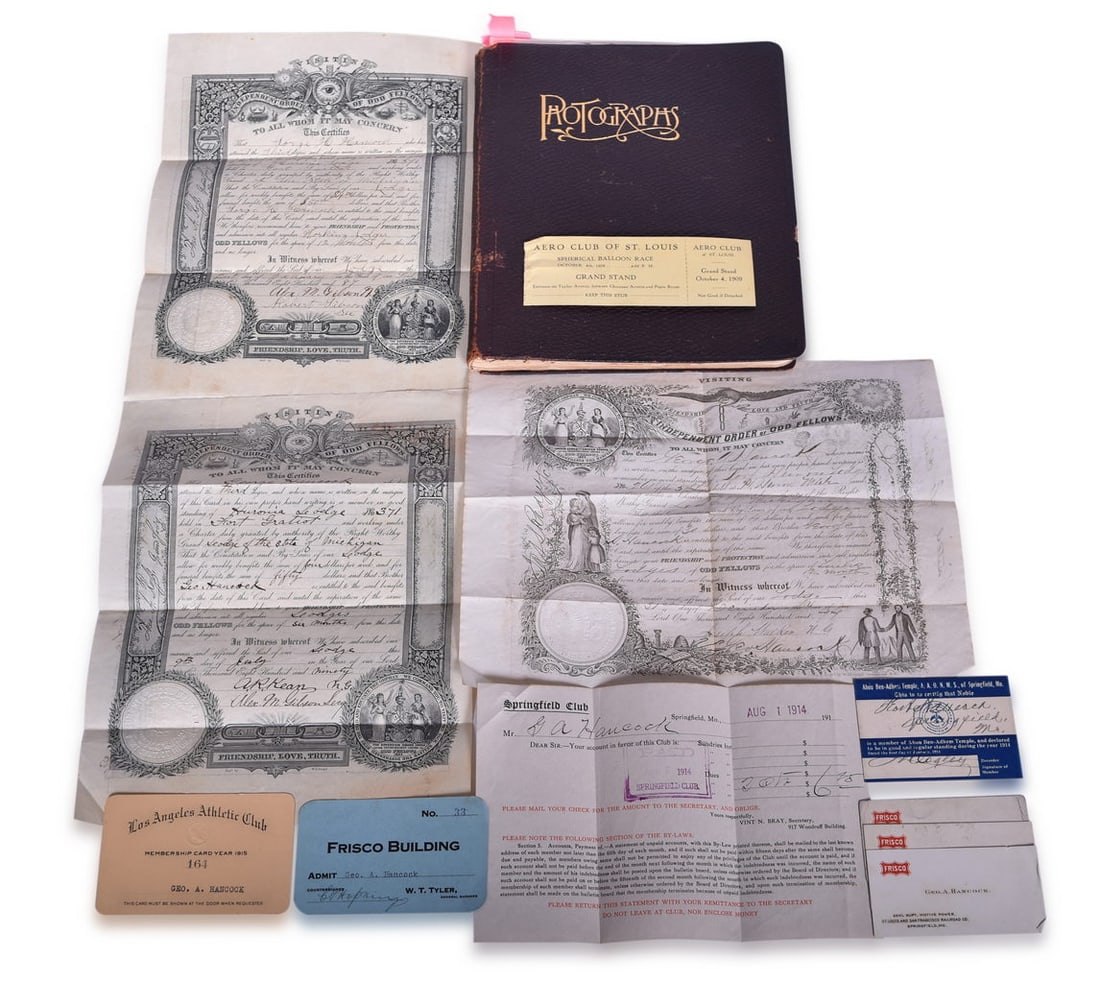 Album and Ephemera Group of George A. Hancock Superintendent of Motive Power for Frisco Railroad (1 of 4)