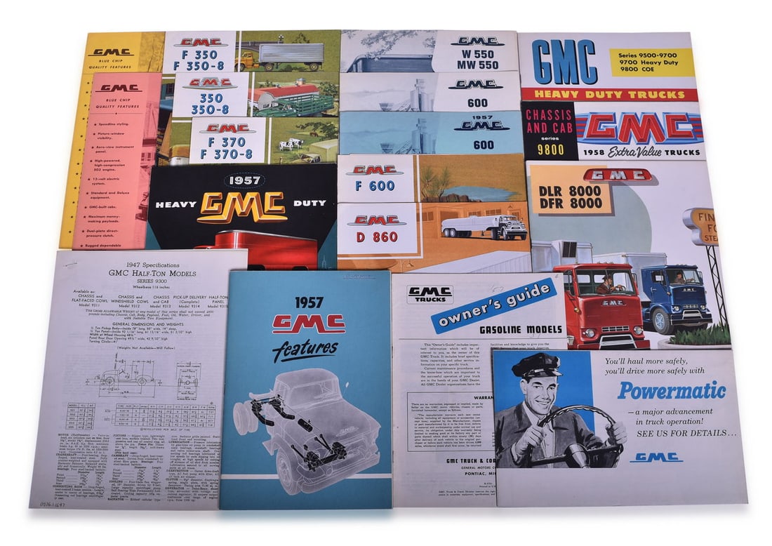 19 Pieces of GMC Truck Promotional and Sales Literature 1947-1960 (1 of 3)