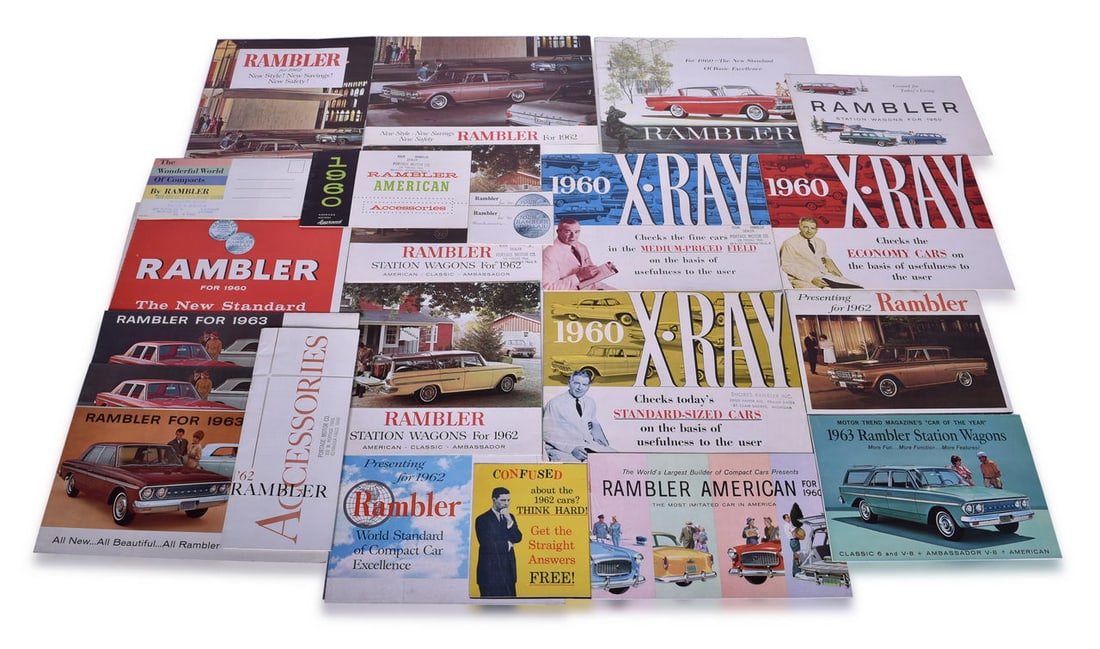 22 Pieces of AMC / Rambler Sales and Promotional Literature 1960-1962 (1 of 3)