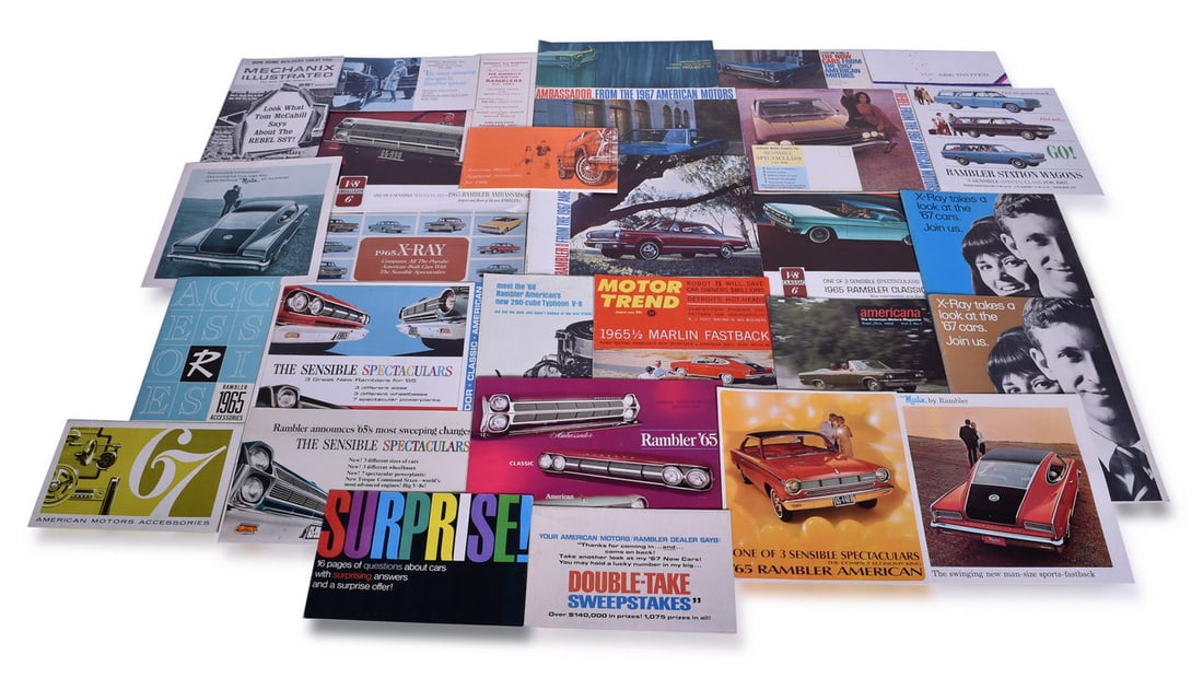 33 Pieces of AMC / Rambler Sales and Promotional Literature 1965-1967 (1 of 3)