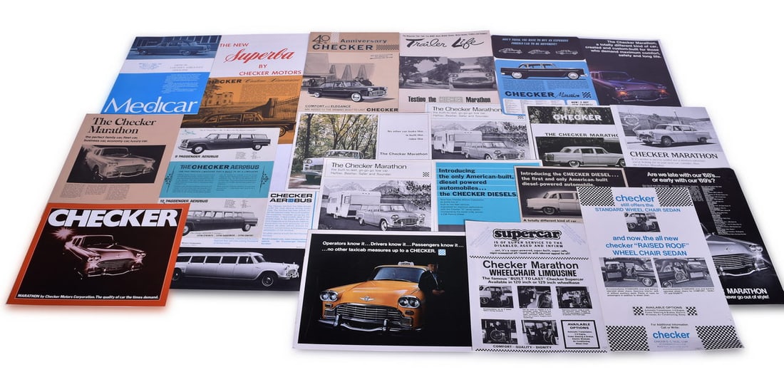 63 Pieces Checker Motors Corporation of Promotional and Advertising Literature (1 of 3)