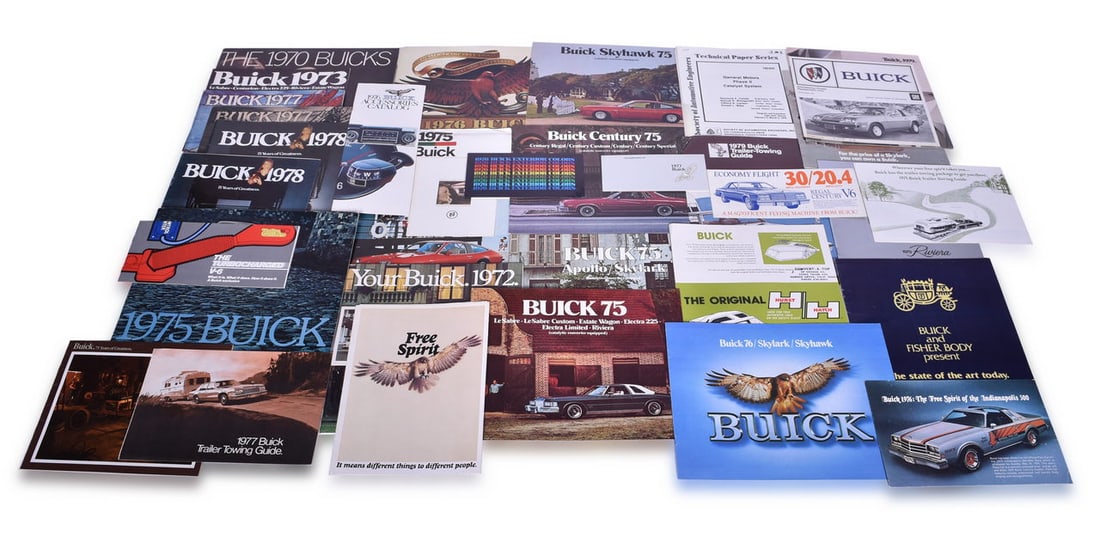 40 Pieces of Buick Promotional and Advertising Literature 1970-1979 (1 of 3)