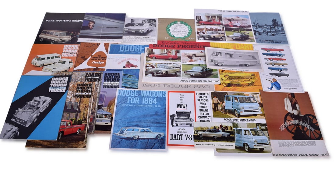 26 Dodge Car and Truck Sales and Promotional Literature 1964-1966 - Includes Charger, Dart, Coronet, (1 of 3)