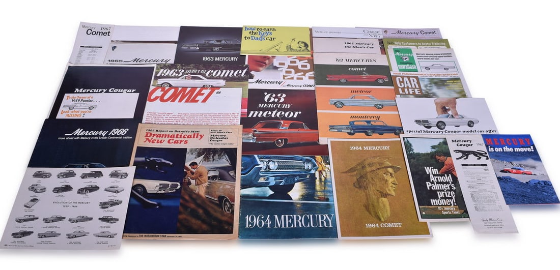 38 Pieces of 1963-1967 Lincoln / Mercury Sales and Promotional Literature (1 of 3)