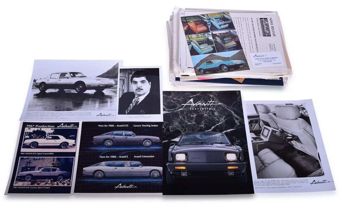 130+ Pieces of Avanti Automotive Literature including Catalogs, Articles, Media Kits, etc (1 of 3)