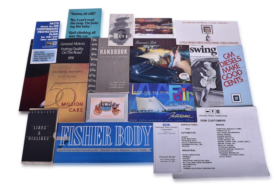 Eighteen pieces of General Motors / Chevrolet Literature - Motorama, Firebird Concept, Body By (1 of 4)