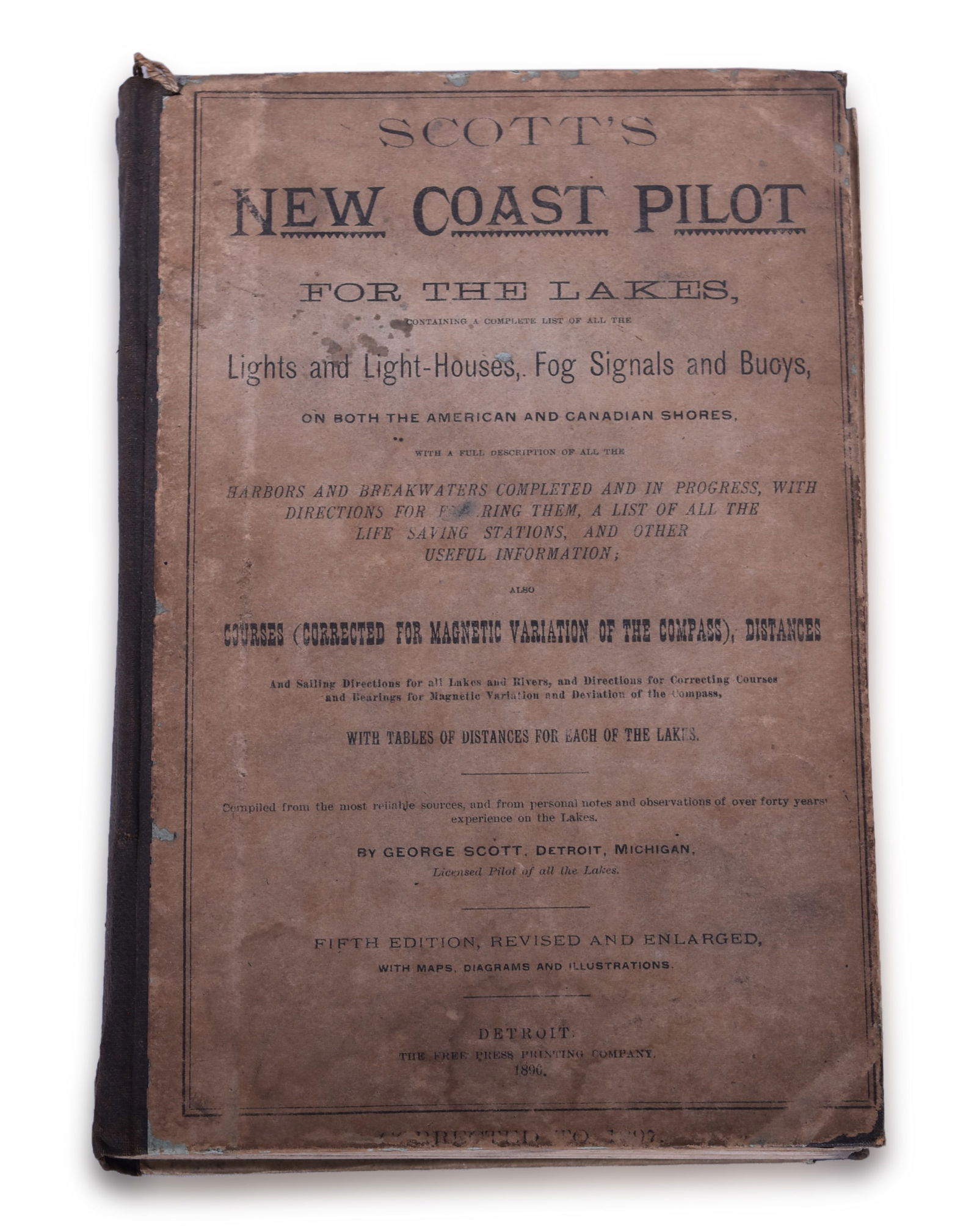 1897 Scott's New Coast Pilot For The Lakes (1 of 3)