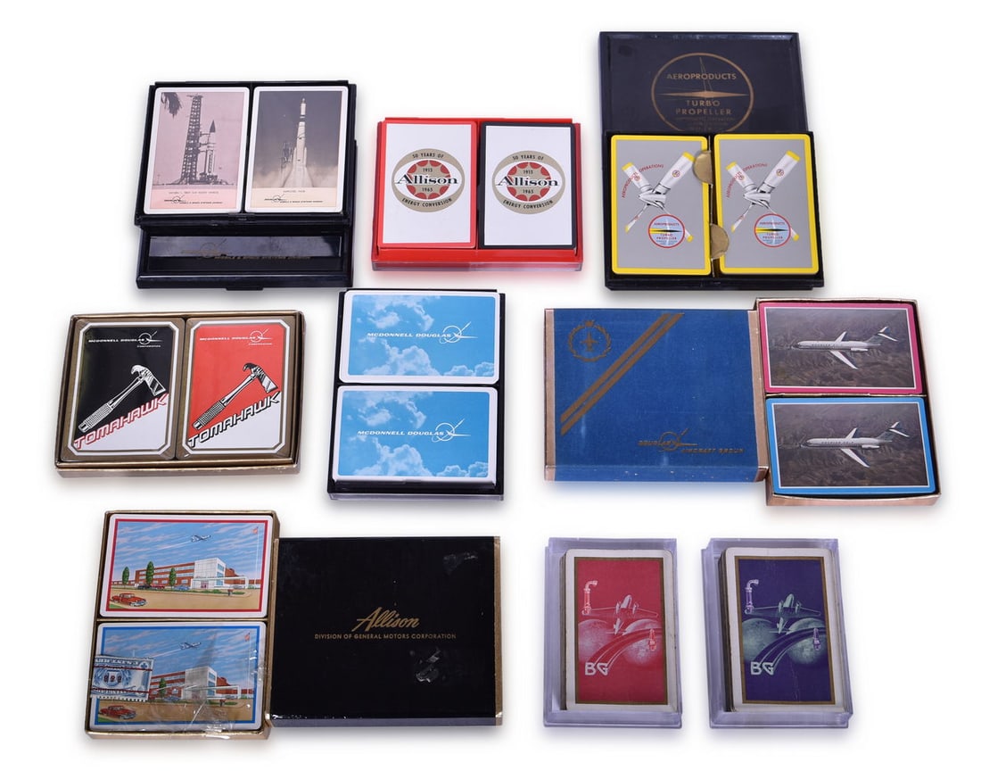 Sixteen Aeronautical Company Advertising Playing Card Decks - McDonnell Douglas, Allison, General (1 of 3)