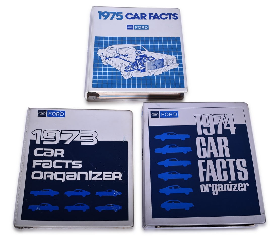 Set of Three Ford Dealership Car Fact Organizers - 1973-1975 (1 of 3)