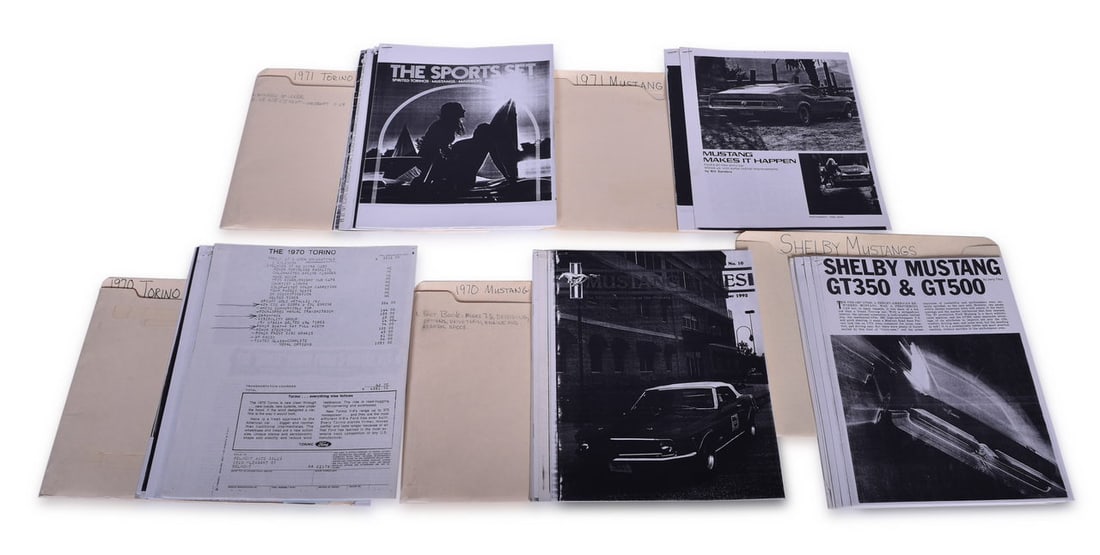 Five Ford Research Folders - 1970 and '71 Mustang, Shelby Mustang, '70 and '71 Torino (1 of 3)