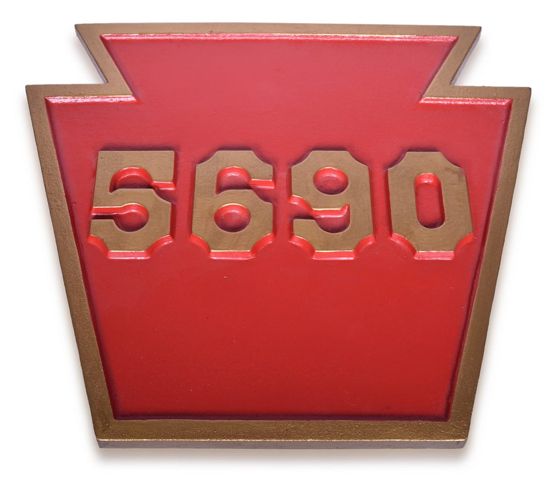 Pennsylvania Railroad Reproduction #5690 B-1 Boxcab Electric Locomotive Number Plate (1 of 3)