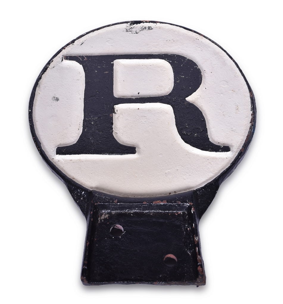 Delaware Lackawanna and Western Ring / Whistle Cast Iron Railroad Sign (1 of 3)