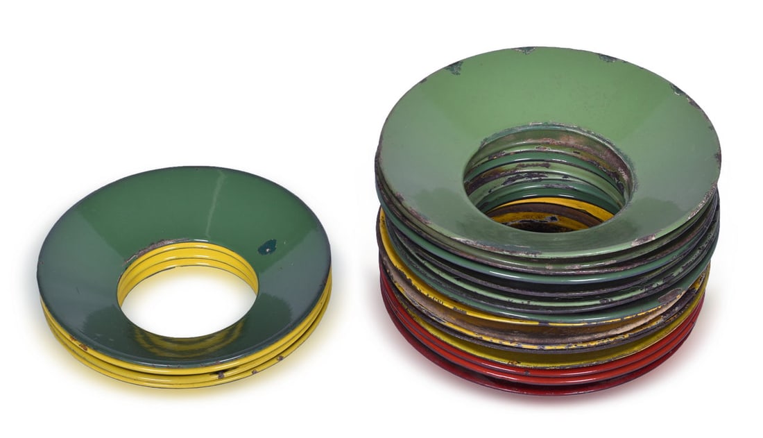 Group of Twenty Porcelain Railroad Day Targets (1 of 3)