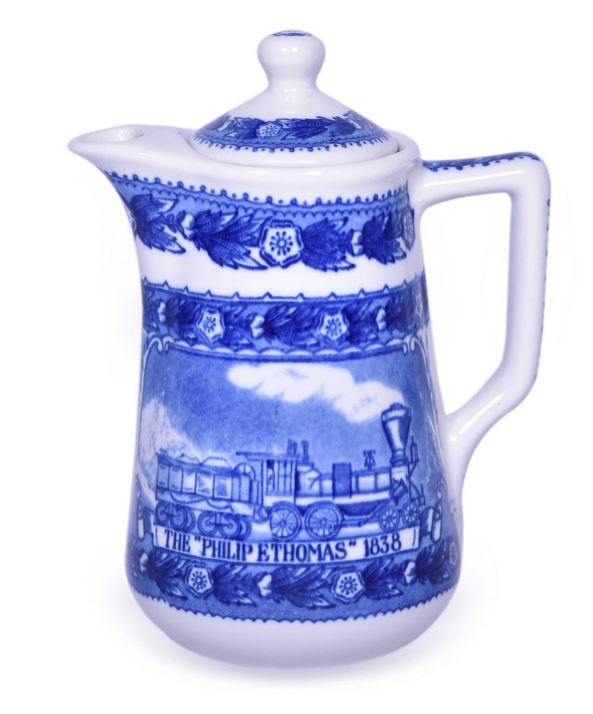 Baltimore and Ohio Railroad China Centenary Lidded Chocolate Pot (1 of 7)