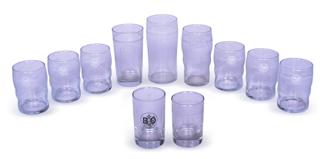 Eleven Baltimore & Ohio Railroad Drinking Glasses (1 of 3)