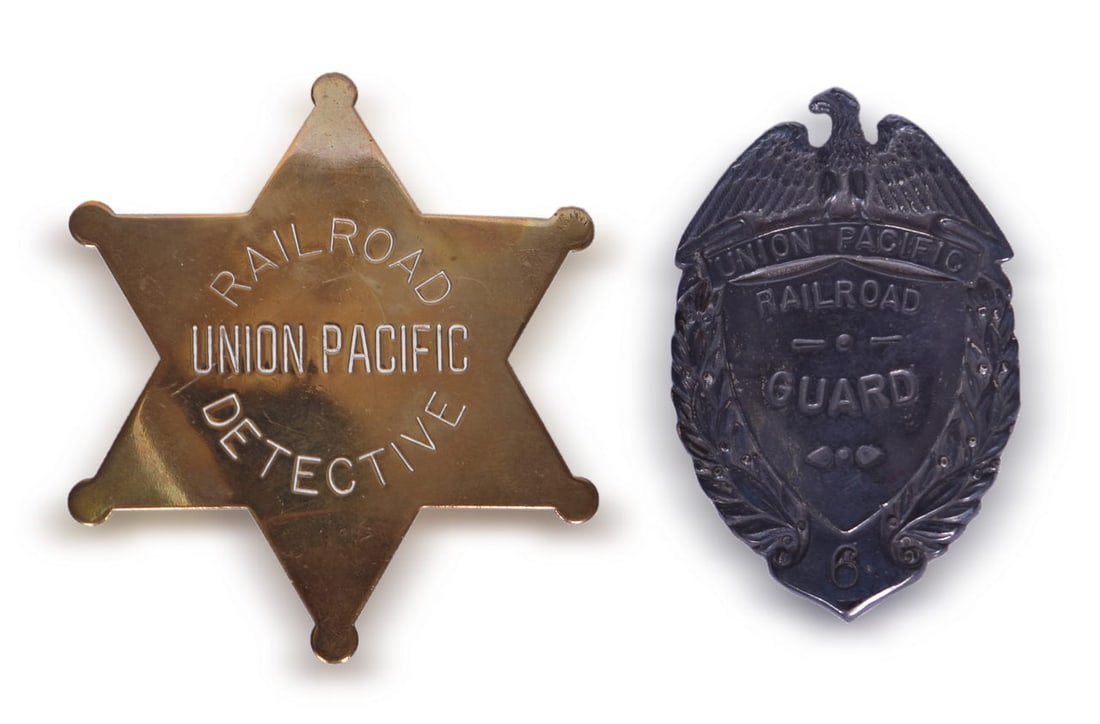 Union Pacific Railroad Guard #6 Badge and Detective Badge (1 of 3)