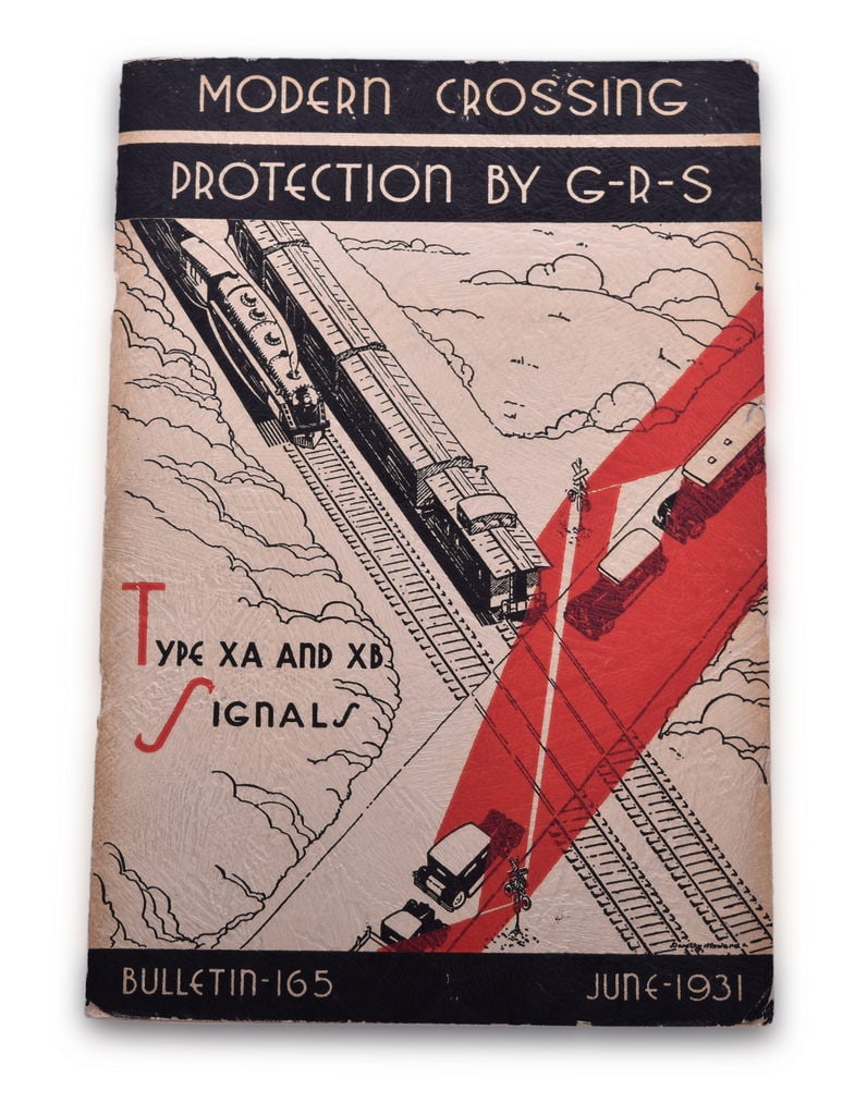 1931 Modern Crossing Protection by GRS Type XA and XA Signals Bulletin 165: 58 pagesWriting on inside cover, page 19Topics include:Type XA Light Unit Construction and AdjustmentType XA Optical SystemType XB Light Unit Construction and AdjustmentType XB Optical SystemLamps, La
