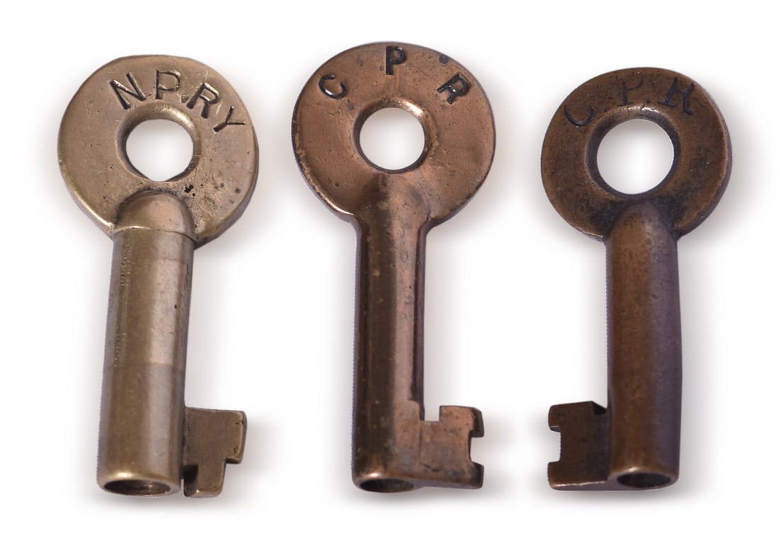 Northern Pacific Railway and Canadian Pacific Brass Railroad Keys (1 of 3)