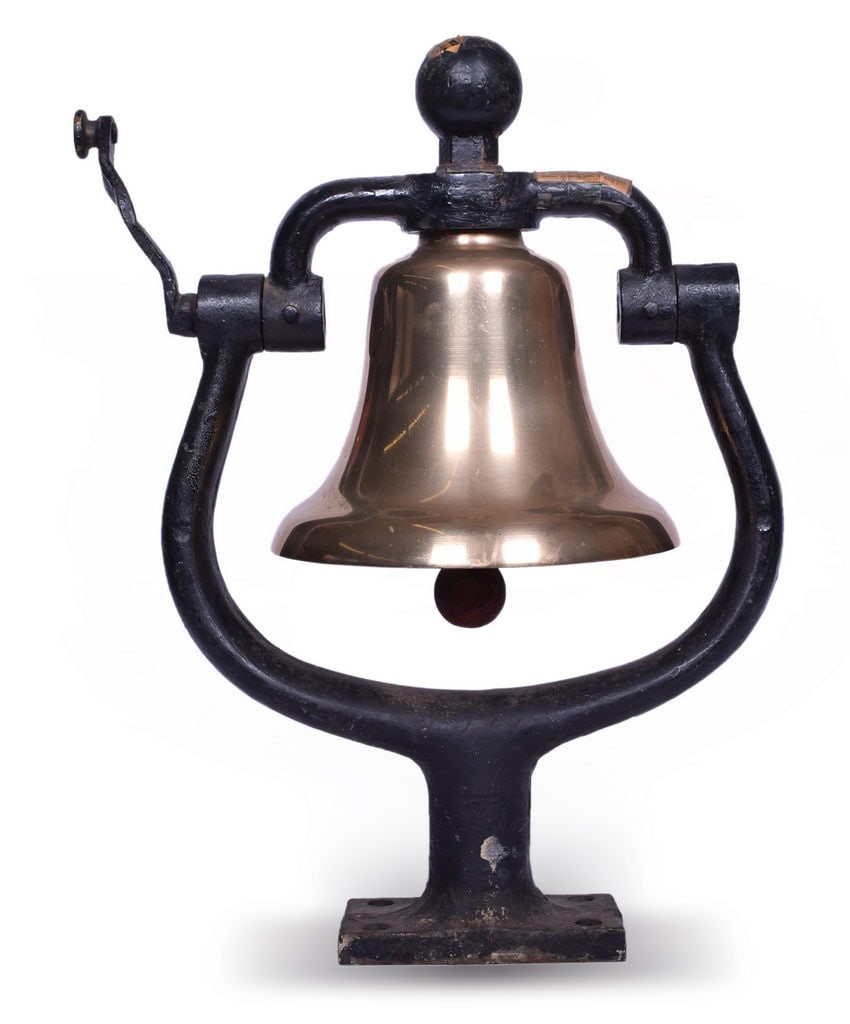 10 Inch Diameter Brass Locomotive Bell - Original Hardware (1 of 4)