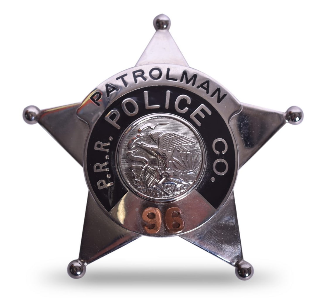 Pennsylvania Railroad Police Patrolman Badge #96 (1 of 3)