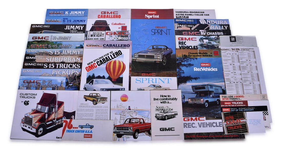 38 Pieces of GMC Truck Promotional and Sales Literature 1971-1974 - Sprint, Suburban, Jimmy, (1 of 3)
