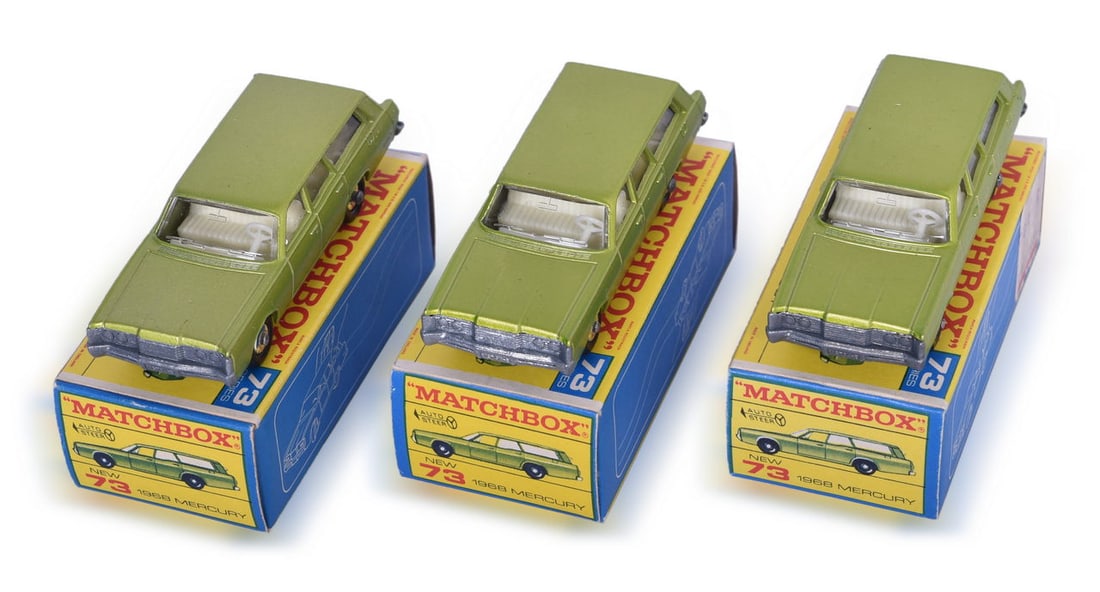 Three Matchbox / Lesney No. 73 Mercury Commuter Wagons in Original Boxes (1 of 4)