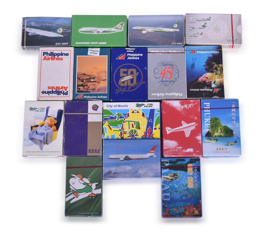 Seventeen Airline Playing Card Decks - Philippine Airlines, Cebu Pacific, Far Eastern Air Transport, (1 of 3)