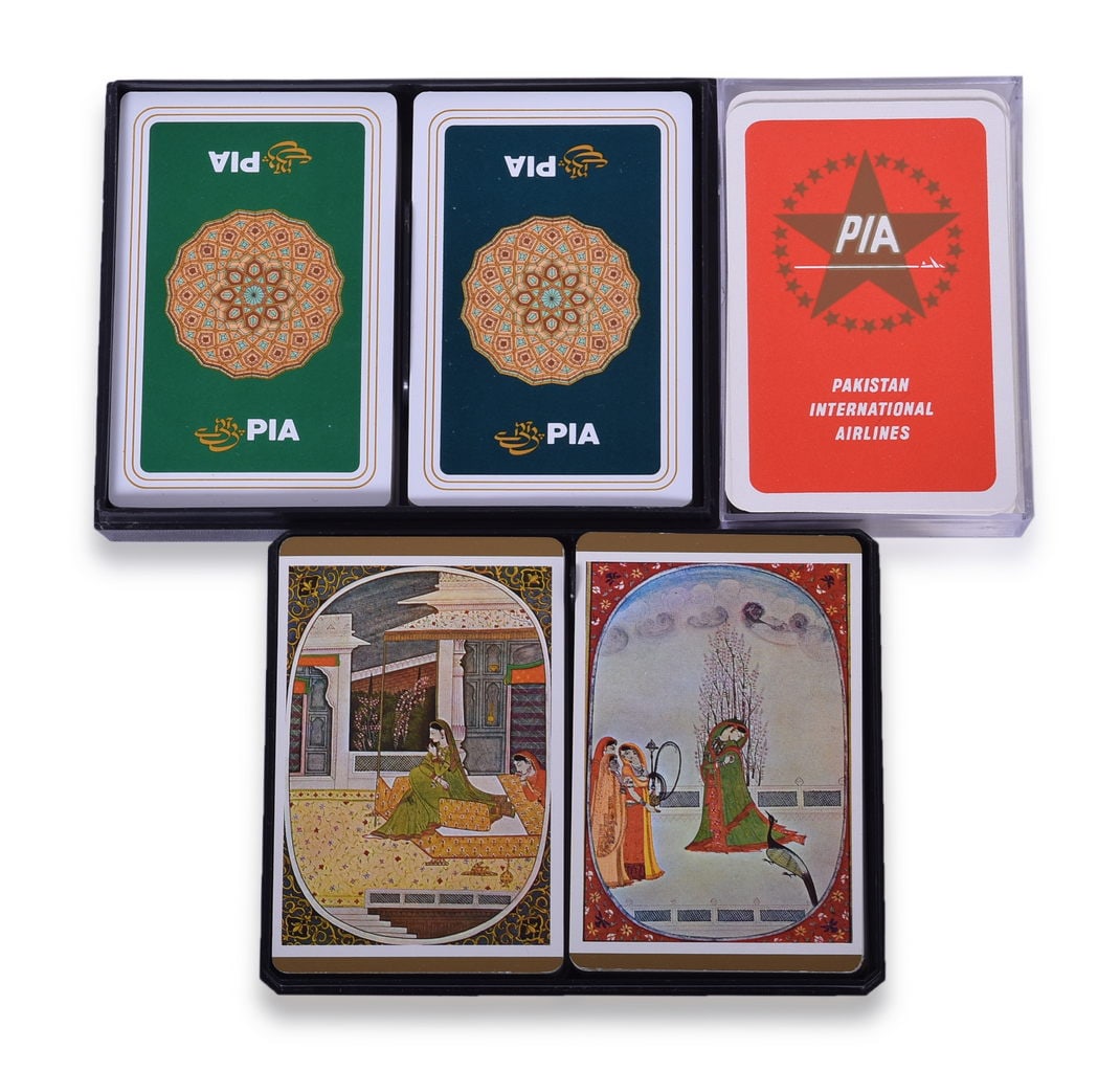 Five Pakistan International Airlines PIA Playing Card Decks (1 of 3)