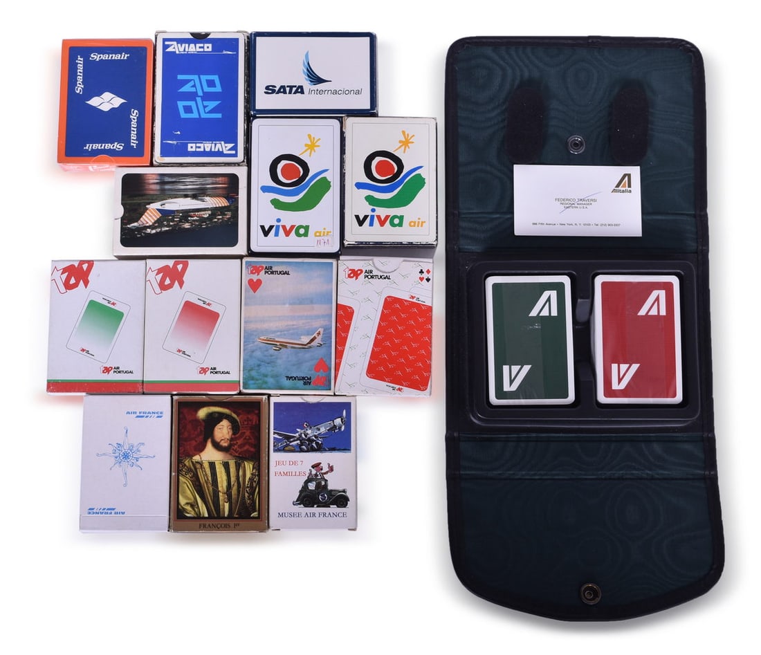 Fifteen Southwest Europe Airline Playing Card Decks Advertising Air Portugal, Air France, Viva Air, (1 of 3)