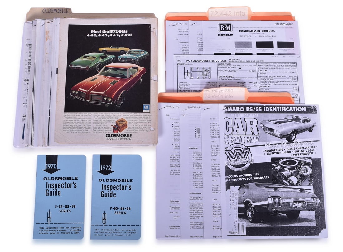 Tom Shaw Oldsmobile Research Folders (1 of 3)