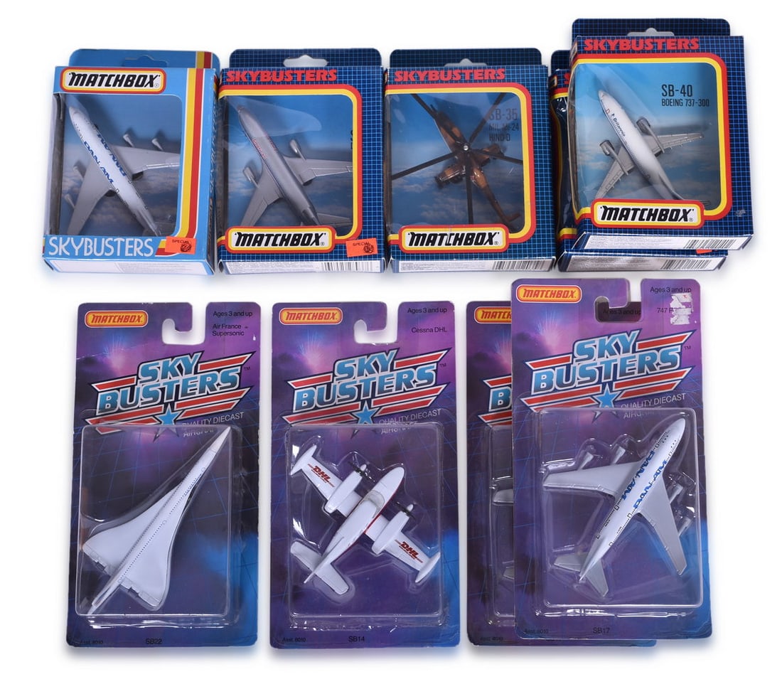 Nine Matchbox Skybusters Die Cast Airplane Models (1 of 3)