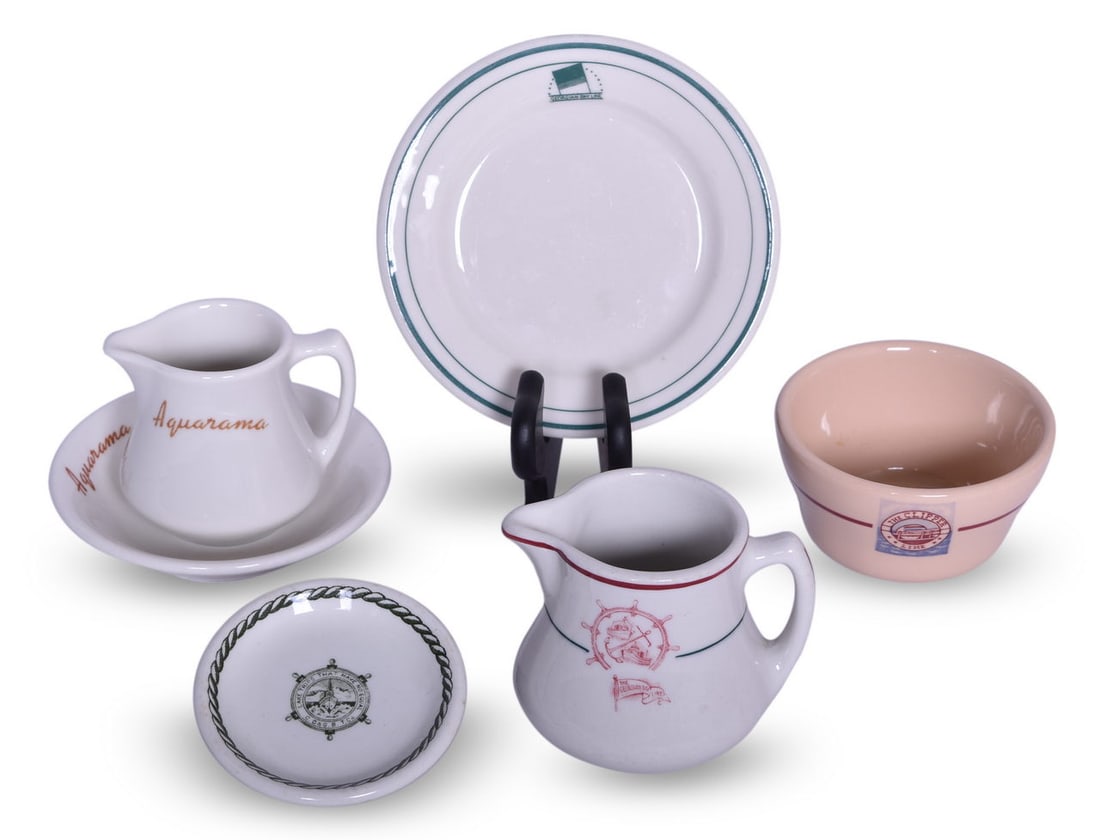 Six Pieces of Great Lakes Steamship China - Georgian Bay Line, Aquarama, and Milwaukee Clipper Line (1 of 6)