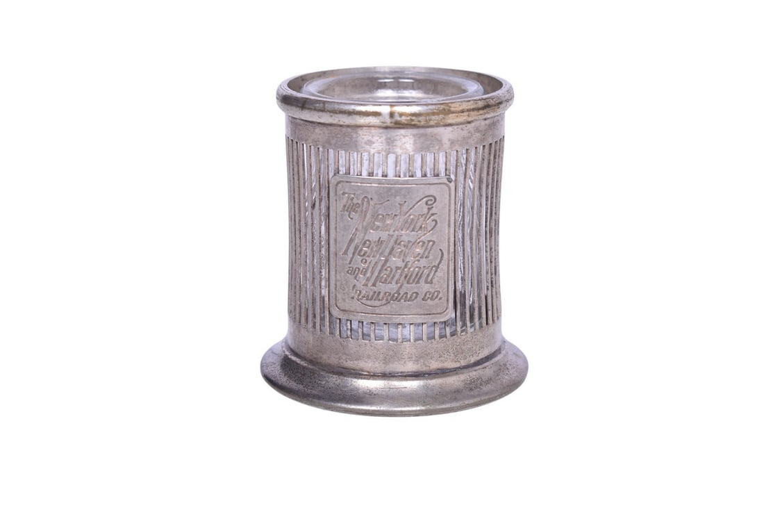New York, New Haven & Hartford Railroad Silver Tabasco Bottle Holder or Toothpick Holder (1 of 4)