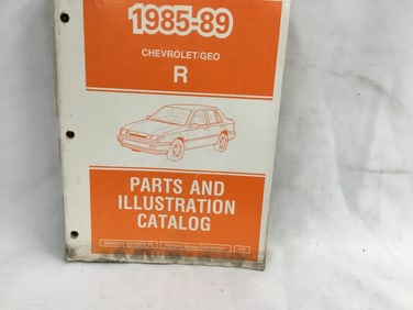 1985-89 Chevrolet / Geo R Parts and Illustration Catalog