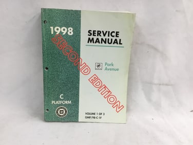 1998 Buick Park Avenue C Platform Service Manual Volume One of Three
