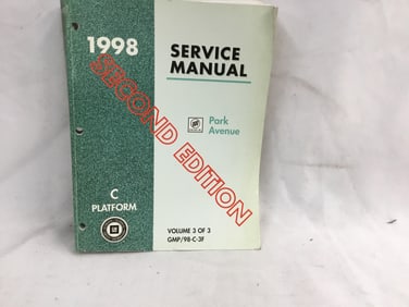 1998 Buick Park Avenue C Platform Service Manual Volume Three of Three