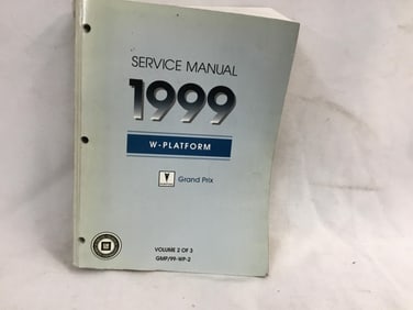 1999 Pontiac Grand Prix W-Platform Service Manual Volume Two of Three