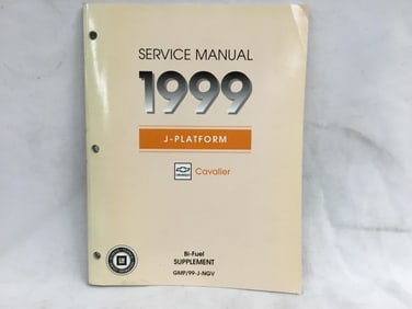 1999 Chevrolet Cavalier J-Platform Service Manual Bi-Fuel Supplement