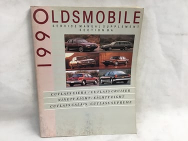 1990 Oldsmobile Cutlass Ciera, 98, Cutlass Calais Service Manual Supplement Section 8A